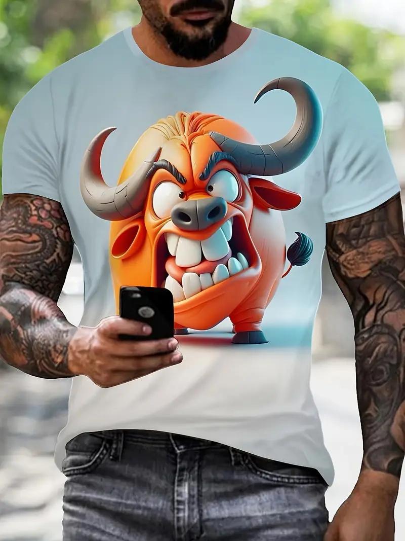 Fun Bull Pattern 3D Printed T-shirt Summer Men s Casual Fashion Round Neck Fashion Trendy Harajuku Personalized Short Sleeve Street Wear 2XL
Fun Bull Pattern 3D Printed T-shirt Summer Men s Casual Fashion Round Neck Fashion Trendy Harajuku Personalized Short Sleeve Street Wear 2XL