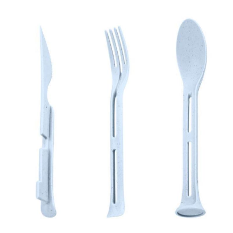 1 шт. Портативный набор столовых приборов из пшеничной соломы 3-в-1, разборные столовые приборы для путешествий, пикника, кемпинга синий
1 шт. Портативный набор столовых приборов из пшеничной соломы 3-в-1, разборные столовые приборы для путешествий, пикника, кемпинга синий