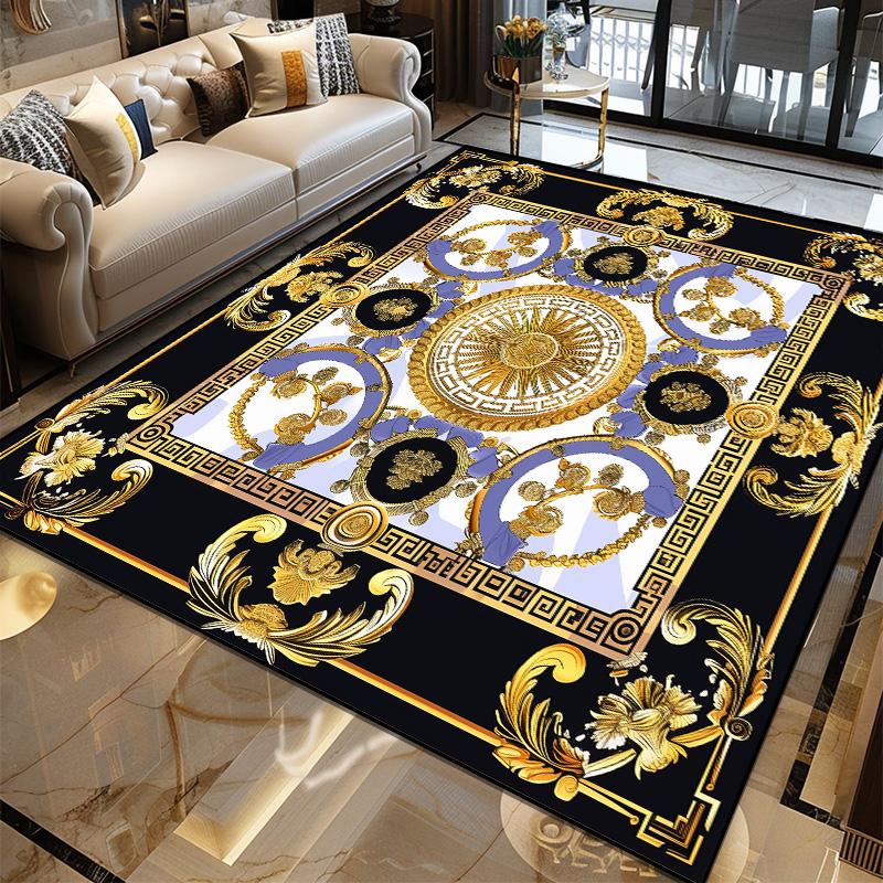 Luxury European Decoration Home Carpet Luxurious Gold Large Rugs for Living Room Senior Villa Hall Coffee Tables Mat Washable 60*90cm
Luxury European Decoration Home Carpet Luxurious Gold Large Rugs for Living Room Senior Villa Hall Coffee Tables Mat Washable 60*90cm