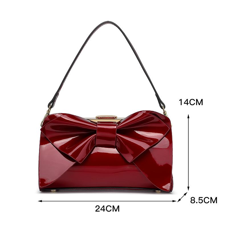 Высококлассная лакированная кожаная сумка-багет с бантом - Универсальная, модная женская сумка под мышкой красный
Высококлассная лакированная кожаная сумка-багет с бантом - Универсальная, модная женская сумка под мышкой красный
