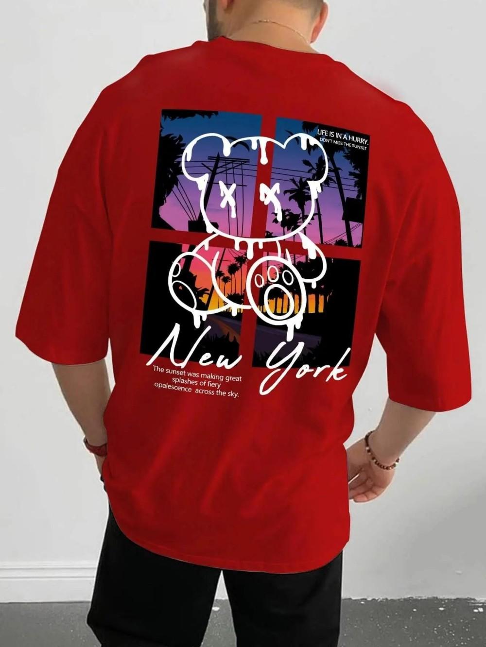 Summer New York Art Cartoon Bear Sunset Landscape Design Tshirt Mens Fashion Shirt Loose Summer Tshirt Oversized Tshirt 4XL
Summer New York Art Cartoon Bear Sunset Landscape Design Tshirt Mens Fashion Shirt Loose Summer Tshirt Oversized Tshirt 4XL