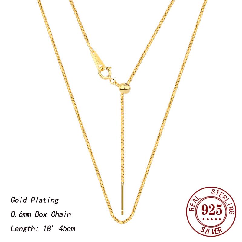 SOMILIA Silver 925 Necklace Box Chain choker jewelry 18K gold necklace Neck for Women DIY initial necklace
SOMILIA Silver 925 Necklace Box Chain choker jewelry 18K gold necklace Neck for Women DIY initial necklace
