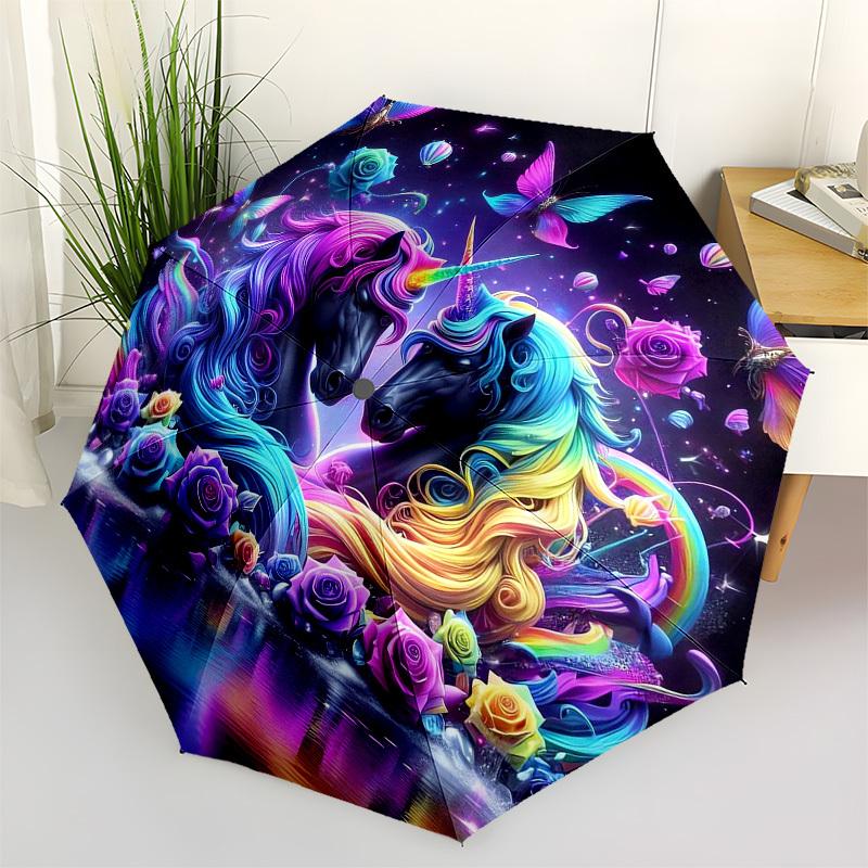 1pc Colorful Unicorns with Rainbow Hair Umbrella with Plastic Handle,Suitable for All Seasons Home Travel Outdoor UmbrellaB1850
1pc Colorful Unicorns with Rainbow Hair Umbrella with Plastic Handle,Suitable for All Seasons Home Travel Outdoor UmbrellaB1850