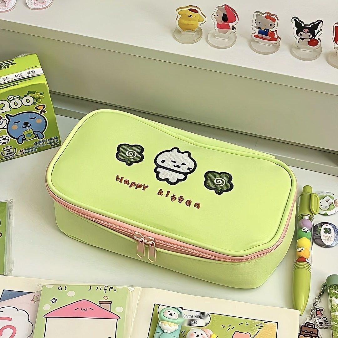 Adorable Clover Kitten Pencil Case - Spacious, Foldable Stationery Storage Bag
Adorable Clover Kitten Pencil Case - Spacious, Foldable Stationery Storage Bag