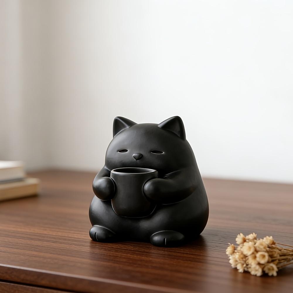 Modern Cat Sculpture Ornament, Suitable for Christmas, Easter, Valentine s Day, Living Room Decoration, Perfect Gift for Her чорний
Modern Cat Sculpture Ornament, Suitable for Christmas, Easter, Valentine s Day, Living Room Decoration, Perfect Gift for Her чорний