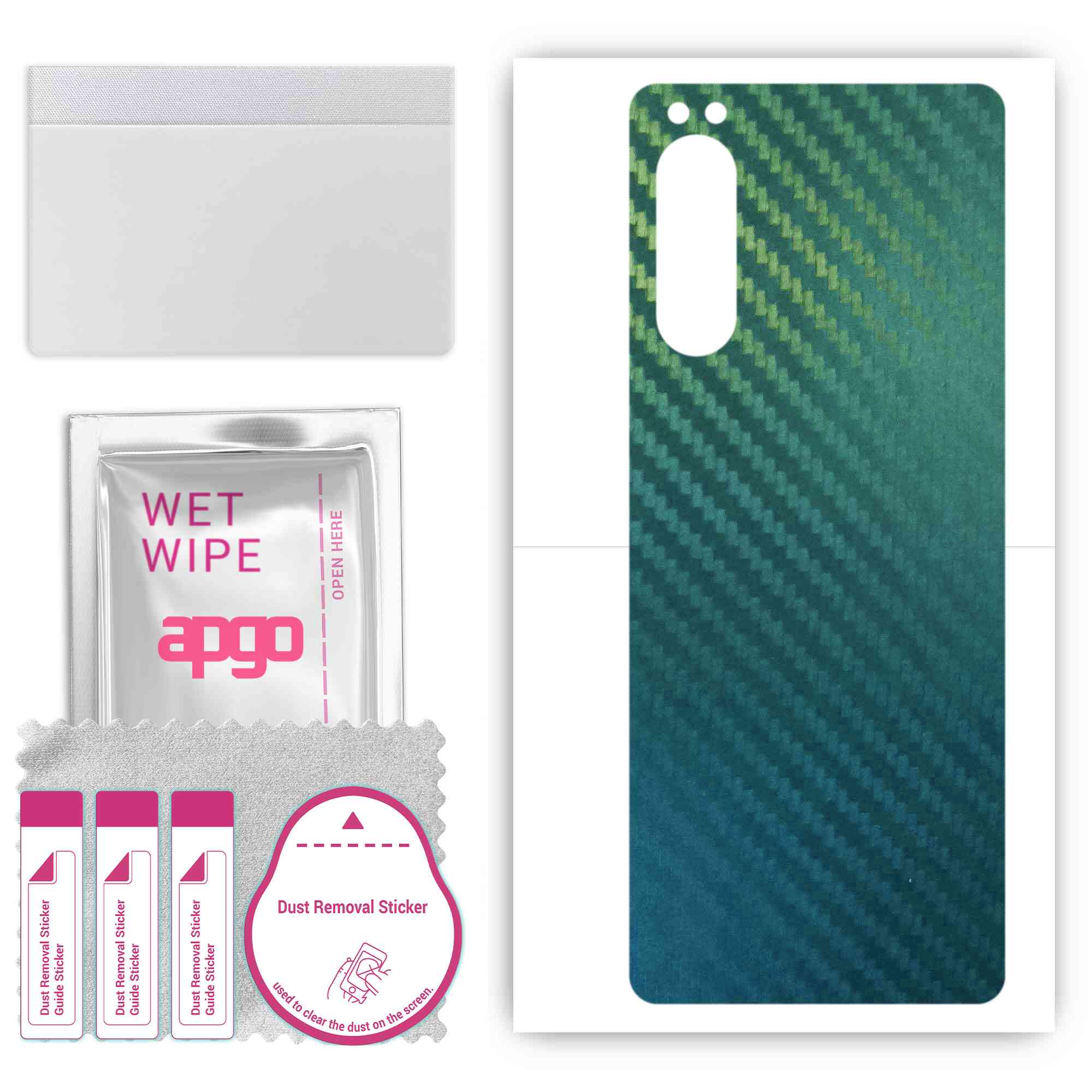 Apgo Protective Skin Sticker for the back compatible with Sony Xperia 5 II XQ-AS42, Wrap Film, Foil, Vinyl - Pattern Carbon Chameleon CAKA1
Apgo Protective Skin Sticker for the back compatible with Sony Xperia 5 II XQ-AS42, Wrap Film, Foil, Vinyl - Pattern Carbon Chameleon CAKA1