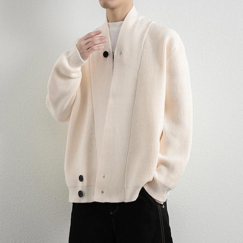 Весенне-осенняя мода V-образный вырез кардиганы-свитера мужские молодежная жизненная сила свободный вязаный свитер-пальто мужские однотонные вязаные кардиганы XXXL белый
Весенне-осенняя мода V-образный вырез кардиганы-свитера мужские молодежная жизненная сила свободный вязаный свитер-пальто мужские однотонные вязаные кардиганы XXXL белый