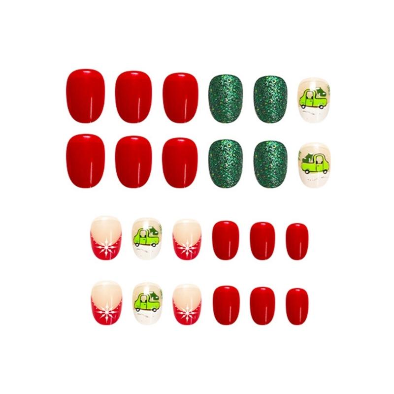 Plastic French Flash Press On Fingernail Short Oval False Fingernail With Snowflake Design For Women Gift Party Occasions 1
Plastic French Flash Press On Fingernail Short Oval False Fingernail With Snowflake Design For Women Gift Party Occasions 1