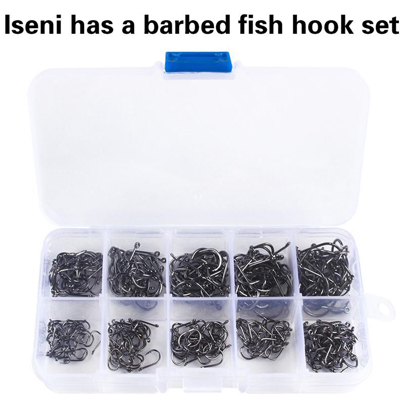 50-400 шт. крючков Iceni с бородкой, 3-12 крючков, набор рыболовных снастей, 10 отделений, прозрачный чехол для приманки
50-400 шт. крючков Iceni с бородкой, 3-12 крючков, набор рыболовных снастей, 10 отделений, прозрачный чехол для приманки