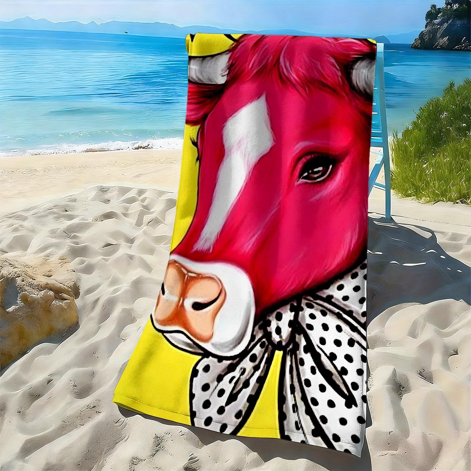 Pop style pink cow theme polyester microfiber beach towel is highly absorbent, suitable for swimming and beach outings W30*H60(CM)
Pop style pink cow theme polyester microfiber beach towel is highly absorbent, suitable for swimming and beach outings W30*H60(CM)