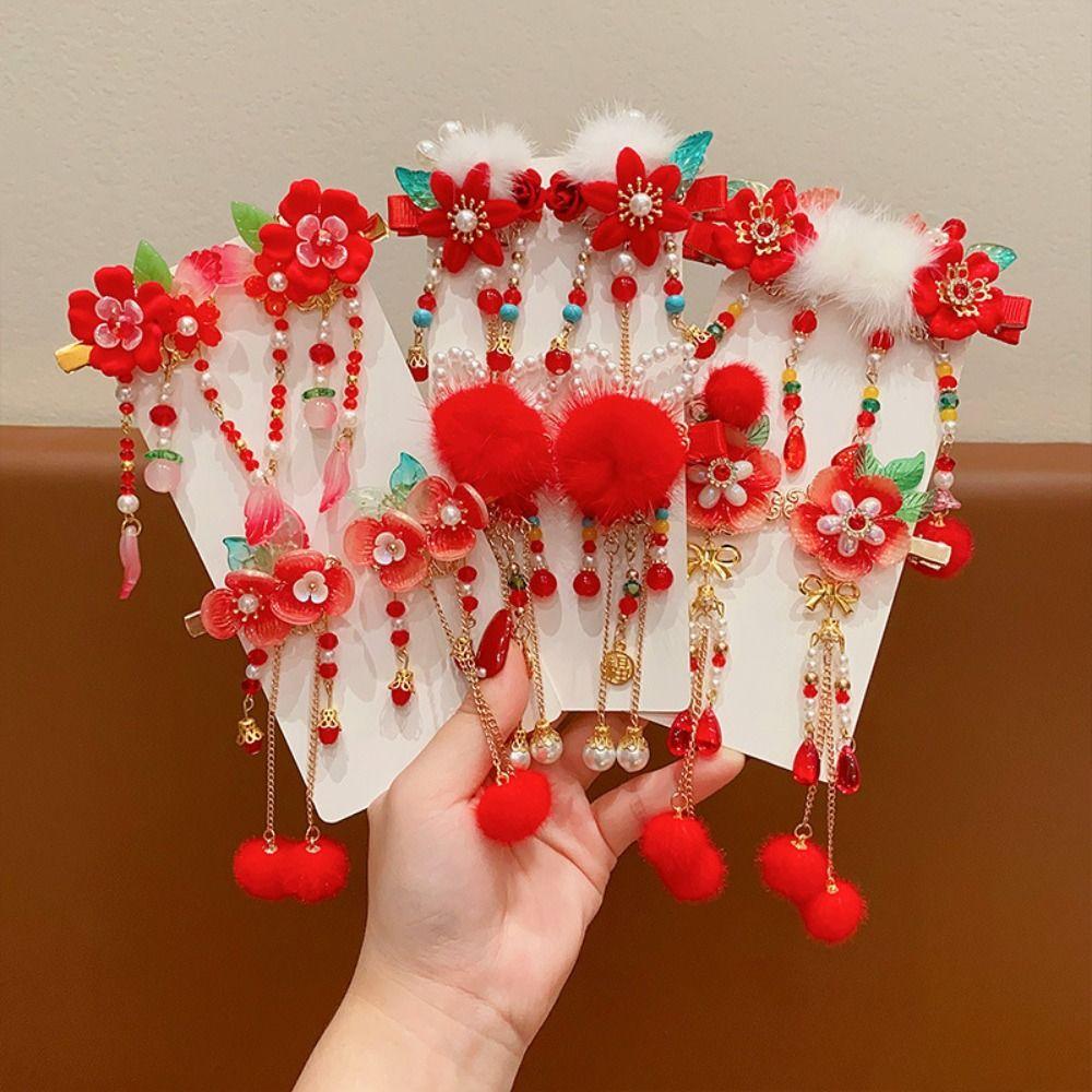 Китайский новогодний головной убор с кисточками, бантик, палочки для волос ханьфу, милые детские красные шпильки для девочек
Китайский новогодний головной убор с кисточками, бантик, палочки для волос ханьфу, милые детские красные шпильки для девочек