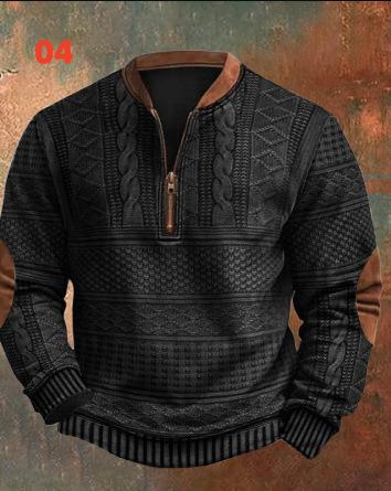 Men s Casual Printed Pullover Jacket with Half Zip Front Patchwork Long Sleeves Ribbed Hem and Cuffs Crew Neck Design XL чёрный
Men s Casual Printed Pullover Jacket with Half Zip Front Patchwork Long Sleeves Ribbed Hem and Cuffs Crew Neck Design XL чёрный