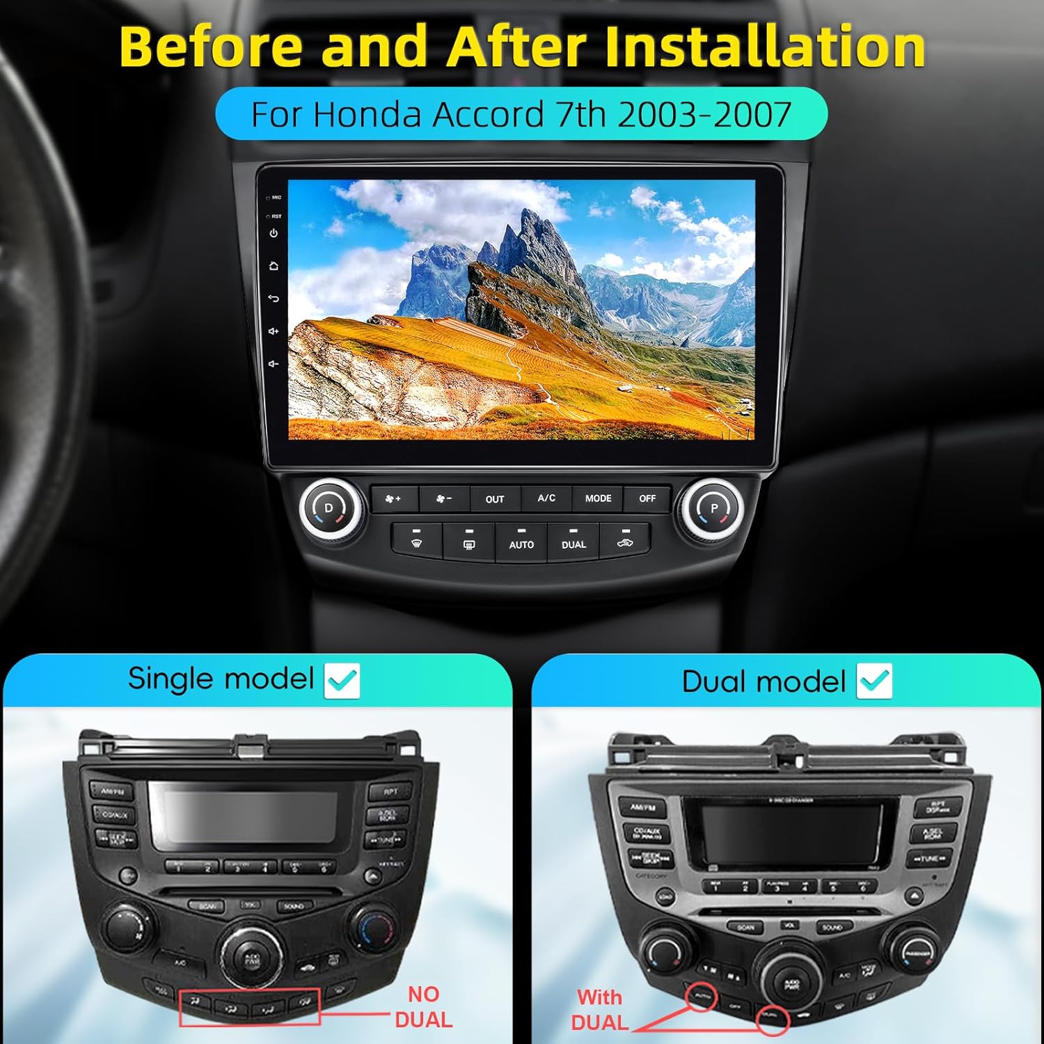 Car Radio Stereo for Honda Accord 7th 2003 2004 2005 2006 2007, with Carplay Android Auto Bluetooth Backup Camera United States
Car Radio Stereo for Honda Accord 7th 2003 2004 2005 2006 2007, with Carplay Android Auto Bluetooth Backup Camera United States