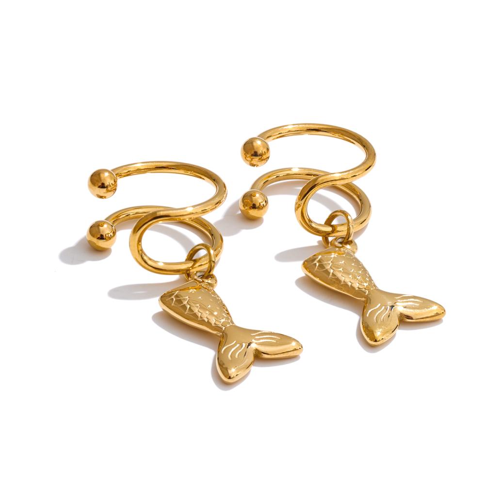 Yhpup Adjustable Ear Accessories Stainless Steel Fish Ear Bone Clip Jewelry for Fashion Women PVD Plated Waterproof Bijoux
Yhpup Adjustable Ear Accessories Stainless Steel Fish Ear Bone Clip Jewelry for Fashion Women PVD Plated Waterproof Bijoux