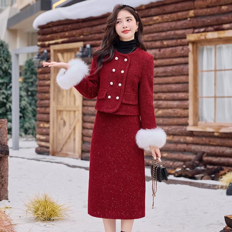Women s Winter Coat & Midi Skirt Set with Fox Fur Cuffs - Celebrity Down Inner Layer Style YJ6828 M (90-105 jin) красный
Women s Winter Coat & Midi Skirt Set with Fox Fur Cuffs - Celebrity Down Inner Layer Style YJ6828 M (90-105 jin) красный