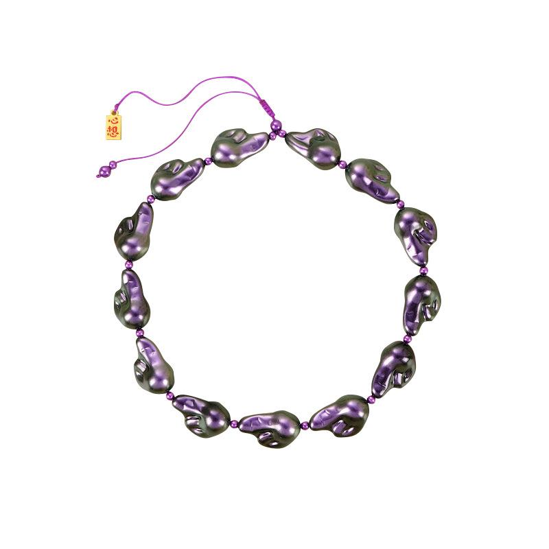 Преувеличенная индивидуальность, цепочка на ключицы в античном стиле, женское ожерелье с градиентом цвета в стиле барокко, большое ожерелье с искусственным жемчугом 45CM