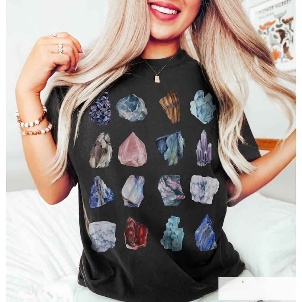 Geology Crystals Women Tee Rock Lover T Shirt Gift for Geologist Mystical Minerals Tops Street Fashion Gemstone Science Clothes 3XL
Geology Crystals Women Tee Rock Lover T Shirt Gift for Geologist Mystical Minerals Tops Street Fashion Gemstone Science Clothes 3XL