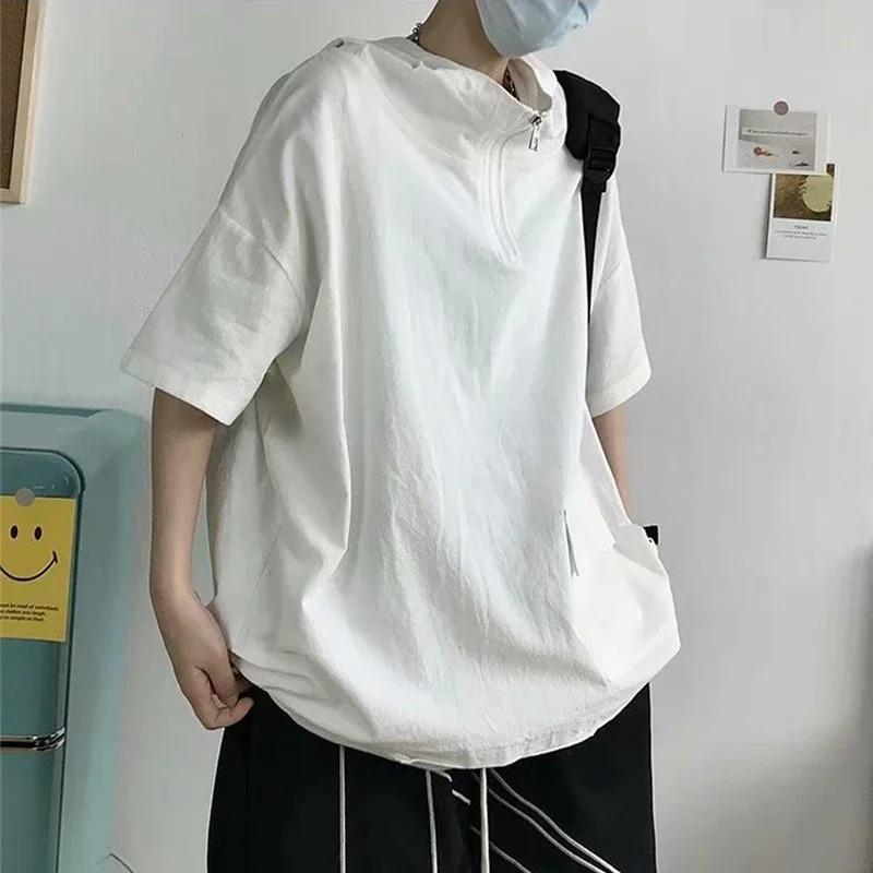 Summer Men s Vintage Short Sleeve Hooded T Shirt Pocket Half Zip Cargo Tee Solid Color Y2K Streetwear Pullover S білий
Summer Men s Vintage Short Sleeve Hooded T Shirt Pocket Half Zip Cargo Tee Solid Color Y2K Streetwear Pullover S білий