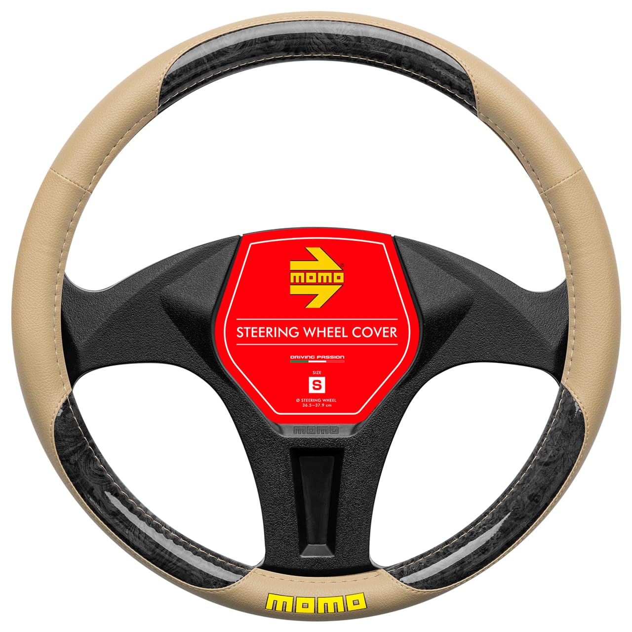 MOMO BRIAR Steering Wheel Cover, Italy, Milan, Size S, Beige/Black Wood
MOMO BRIAR Steering Wheel Cover, Italy, Milan, Size S, Beige/Black Wood