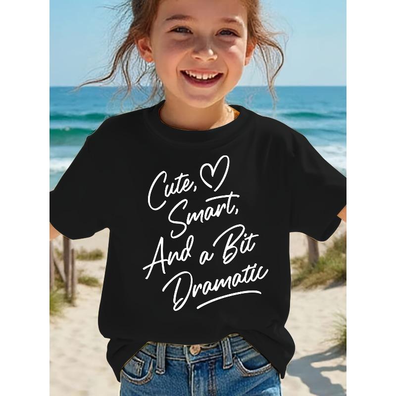 European sizes Girls Pink Cute, Smart, And a Bit Dramatic Graphic T-Shirt - Short Sleeve Summer Casual Top with Heart Design 98cm чёрный
European sizes Girls Pink Cute, Smart, And a Bit Dramatic Graphic T-Shirt - Short Sleeve Summer Casual Top with Heart Design 98cm чёрный