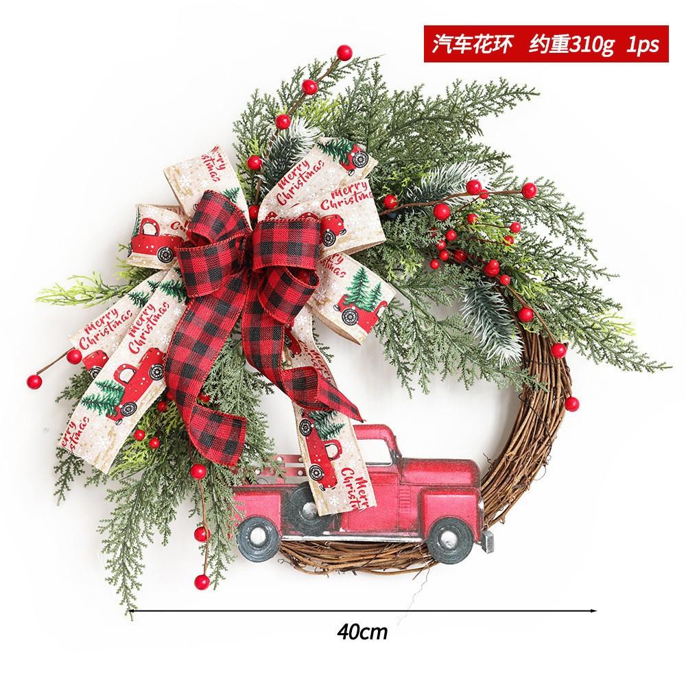 Red Truck Christmas Wreath Christmas Decoration Door Hanging Simulation Wreath Home Wreath Decoration
Red Truck Christmas Wreath Christmas Decoration Door Hanging Simulation Wreath Home Wreath Decoration