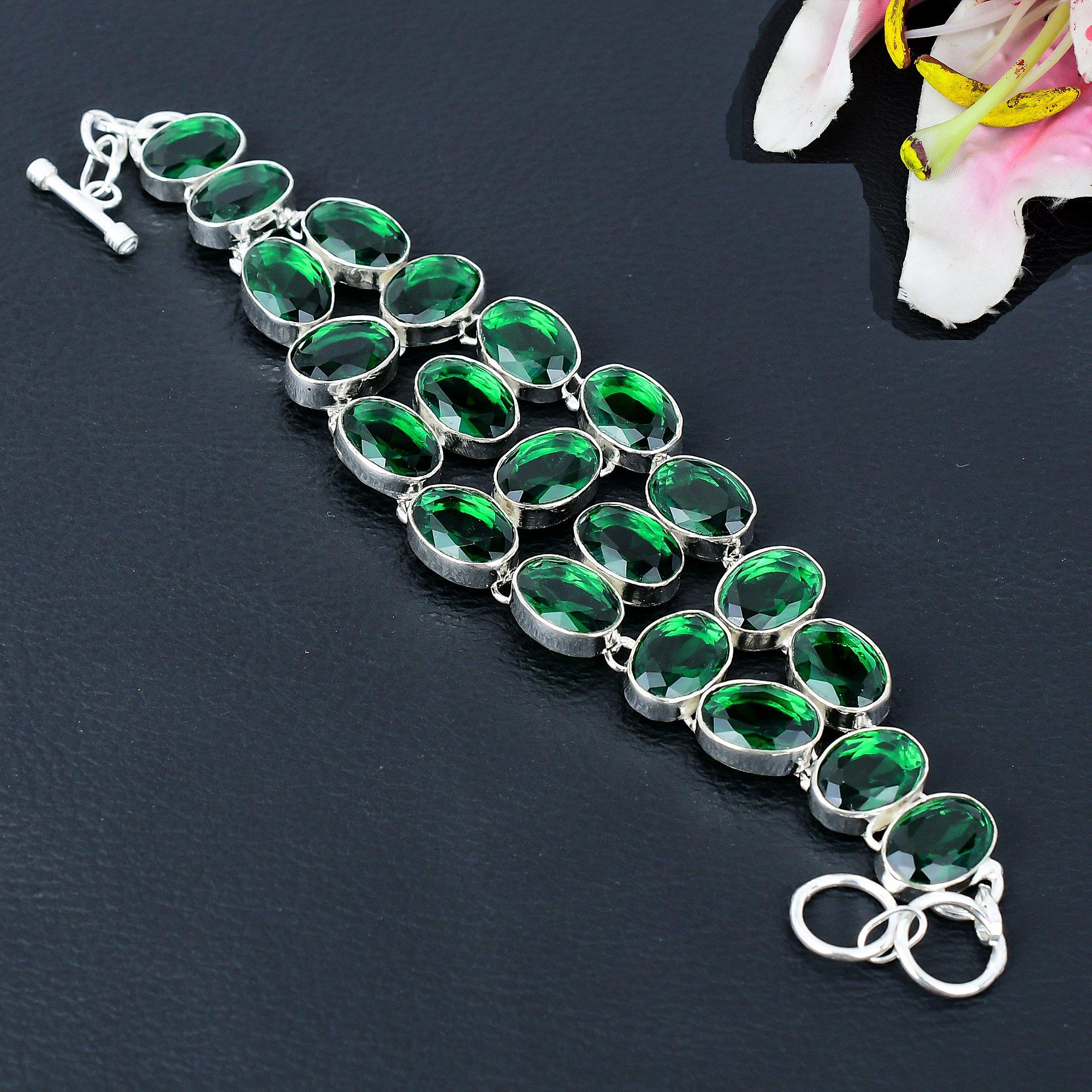 Chrome Diopside Gemstone Handmade 925 Sterling Silver Bracelet 7-8 KG-375
Chrome Diopside Gemstone Handmade 925 Sterling Silver Bracelet 7-8 KG-375