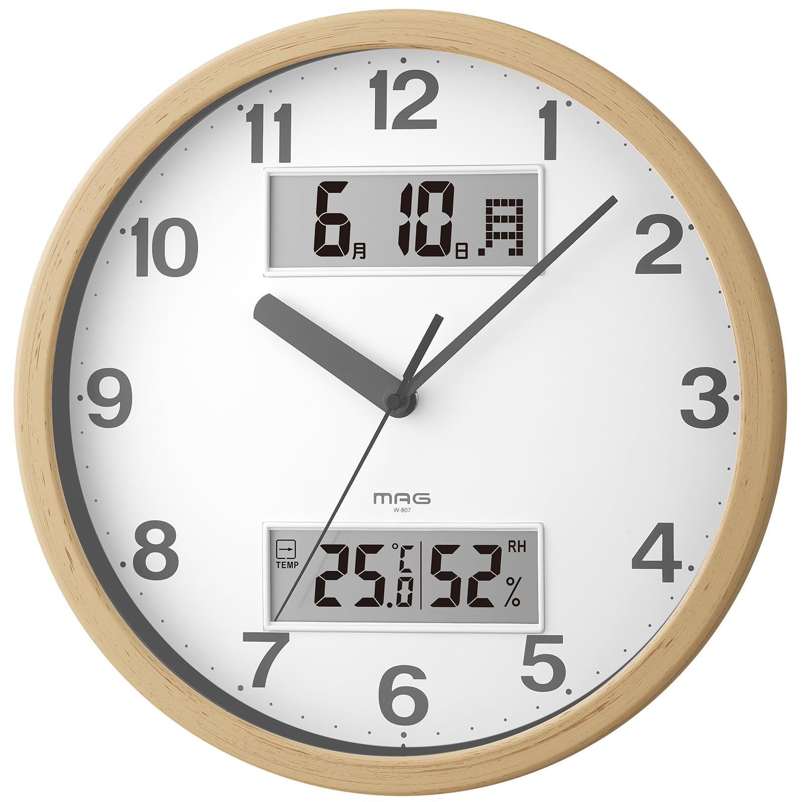 MAG Wall Interior Continuous Second Wood Grain Double Noah Precision Clock, Analog, Stylish, Decor, Thermometer, Hygrometer, Calendar, Silent, Hand,
MAG Wall Interior Continuous Second Wood Grain Double Noah Precision Clock, Analog, Stylish, Decor, Thermometer, Hygrometer, Calendar, Silent, Hand,