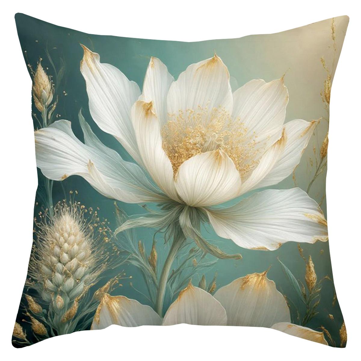 Floral Patterned Cushion Covers Green Gold Flower Decor Polyester pillowcase, sofa decorative cushion cov Headboard Pillow 45x45cm
Floral Patterned Cushion Covers Green Gold Flower Decor Polyester pillowcase, sofa decorative cushion cov Headboard Pillow 45x45cm