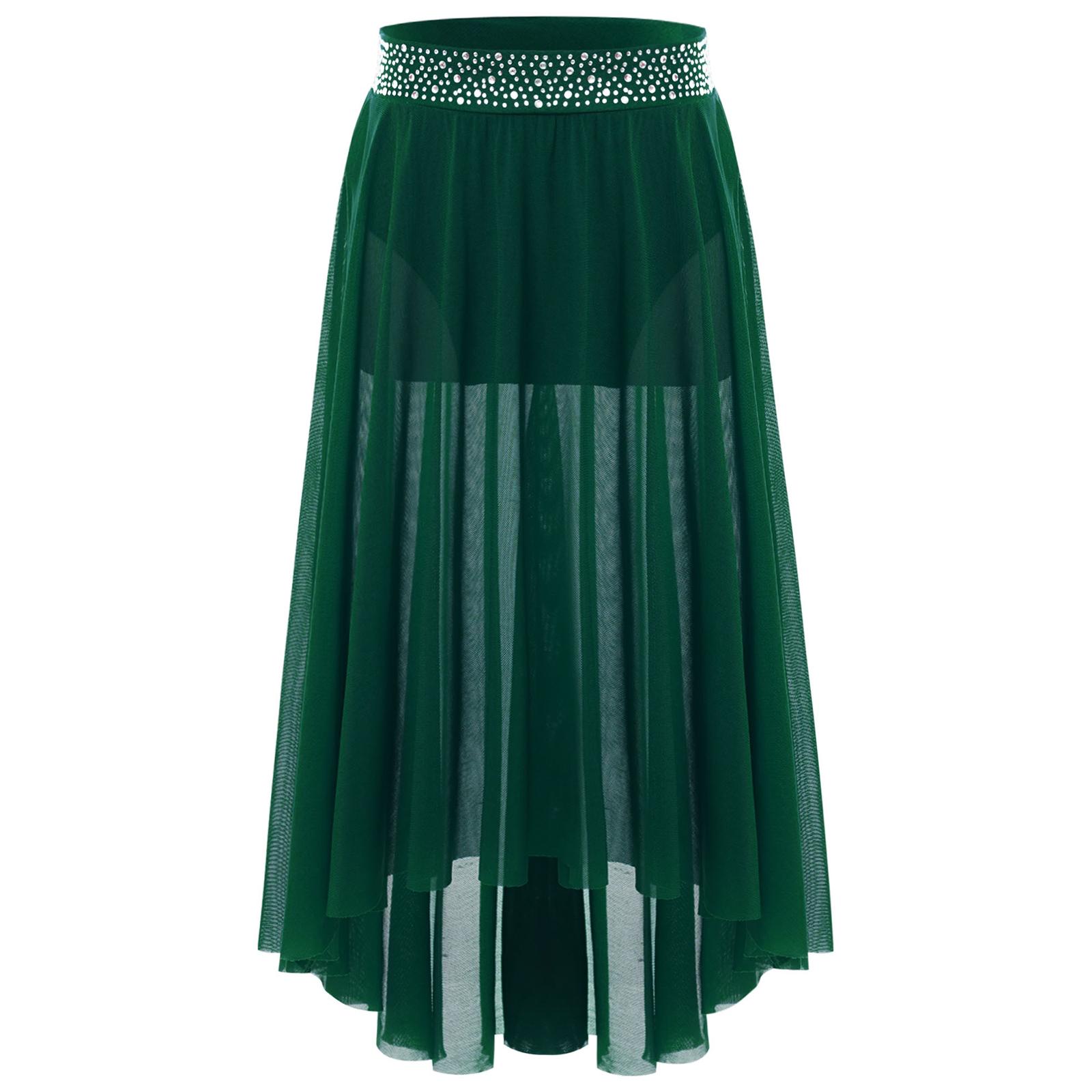 Спідниця для ліричного танцю для дівчаток, блискучі стрази на поясі, бічний розріз, висока-низька, нерегулярна сітчаста спідниця 15-16 Years зелений
Спідниця для ліричного танцю для дівчаток, блискучі стрази на поясі, бічний розріз, висока-низька, нерегулярна сітчаста спідниця 15-16 Years зелений