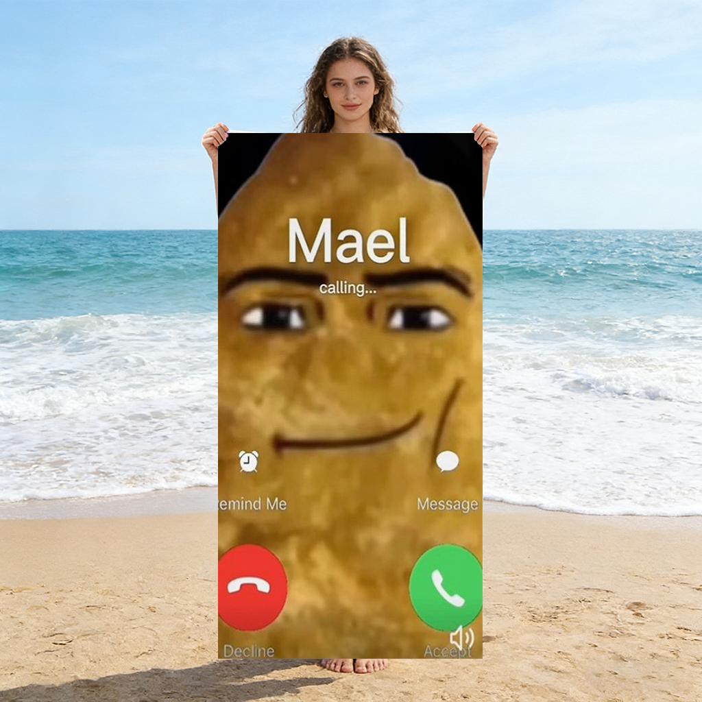 1pc Mael Calling Beach Towel Funny Chicken Nuggets Super Absorbent Suitable for Beach Vacation Pool Summer Gift for Friends W30*H60(CM)
1pc Mael Calling Beach Towel Funny Chicken Nuggets Super Absorbent Suitable for Beach Vacation Pool Summer Gift for Friends W30*H60(CM)