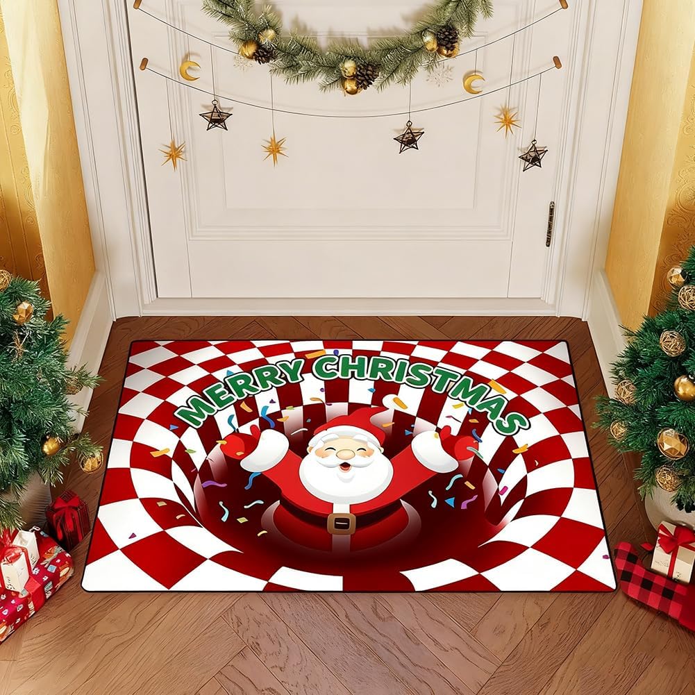 VIKAMA Christmas 3D Visual Illusion Floor Mat Santa Claus Entrance Area Rug Indoor and Outdoor Floor Mat Home Decoration 40x60cm 16x24inch
VIKAMA Christmas 3D Visual Illusion Floor Mat Santa Claus Entrance Area Rug Indoor and Outdoor Floor Mat Home Decoration 40x60cm 16x24inch
