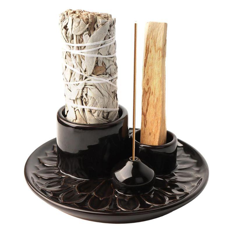 M-Modern-Candle Holder-4 In 1 Incense & Candle Holder - Incense Holder Ash Catcher Tray For Meditations Room чорний коричневого кольору
M-Modern-Candle Holder-4 In 1 Incense & Candle Holder - Incense Holder Ash Catcher Tray For Meditations Room чорний коричневого кольору