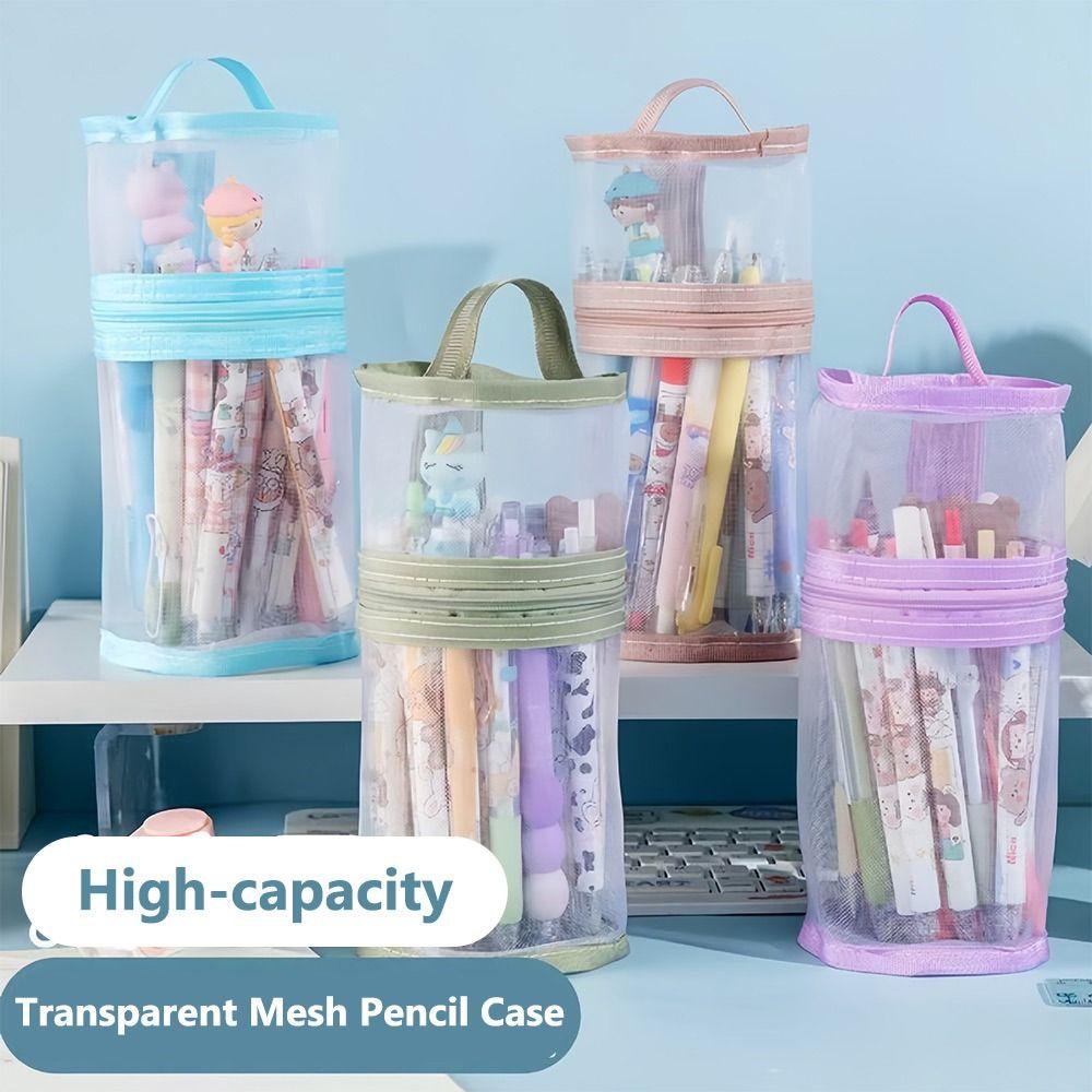 Mesh Pencil Case Dual-purpose Stationery Bag Simple Pen Holder Pen Bag Students зелений
Mesh Pencil Case Dual-purpose Stationery Bag Simple Pen Holder Pen Bag Students зелений
