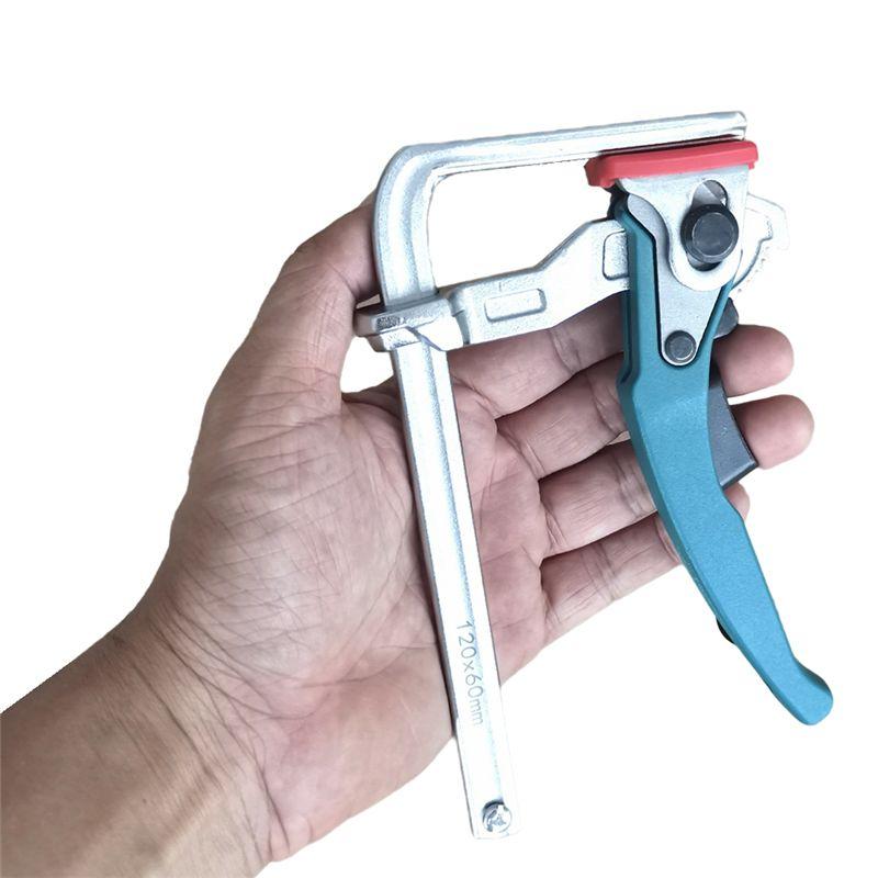 AEE4-Cyan Handle Quick Ratchet Track Clamp Woodworking Track Clamp Cyan Ratchet Track Clamp As Shown 120 60mm
AEE4-Cyan Handle Quick Ratchet Track Clamp Woodworking Track Clamp Cyan Ratchet Track Clamp As Shown 120 60mm