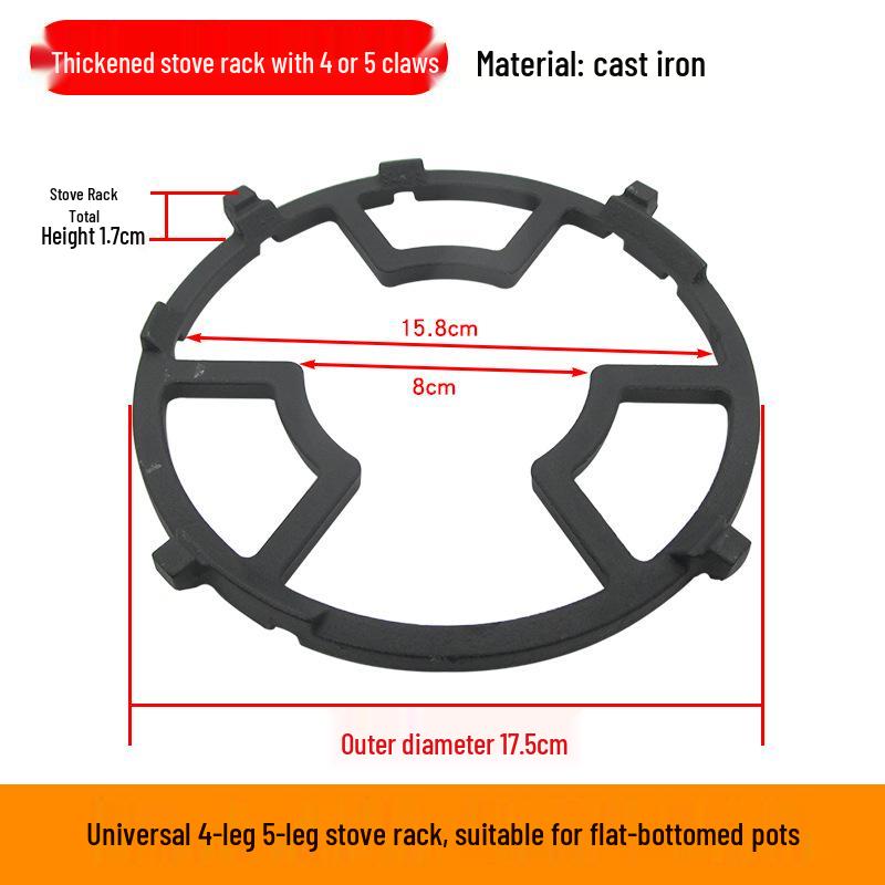Four-Claw/Five-Claw Gas Stove Rack: Stove Top Pot Holder & Anti-Slip Milk Pot/Clay Pot Stand
Four-Claw/Five-Claw Gas Stove Rack: Stove Top Pot Holder & Anti-Slip Milk Pot/Clay Pot Stand