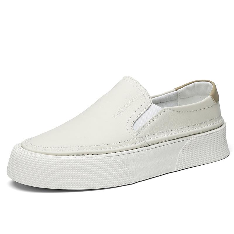 European station men s shoes spring and summer one-pedal trendy shoes soft cowhide loafers breathable black versatile platform casual board shoes 44
European station men s shoes spring and summer one-pedal trendy shoes soft cowhide loafers breathable black versatile platform casual board shoes 44