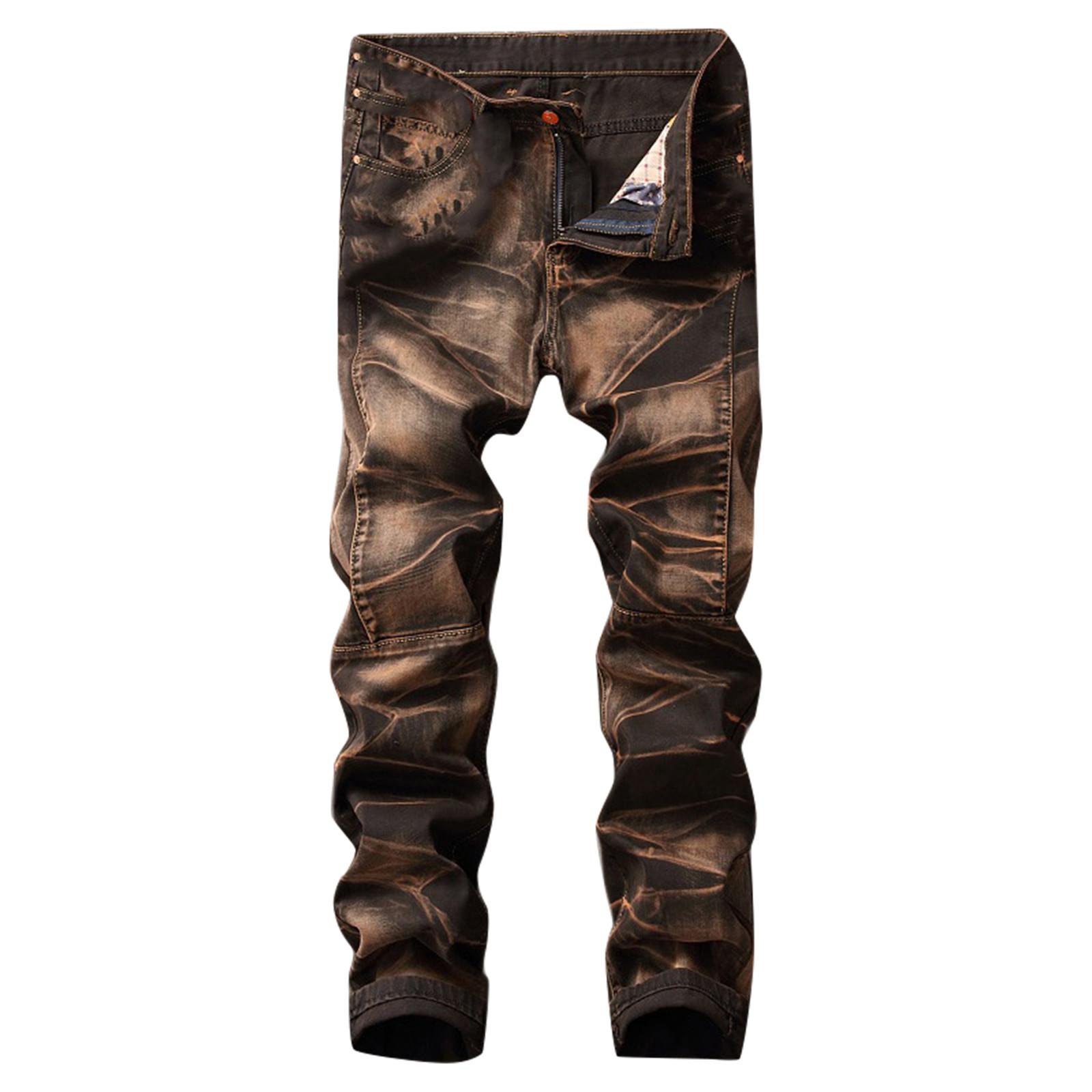 Модные мужские повседневные эластичные плиссированные джинсы, облегающие джинсовые брюки S кофейный
Модные мужские повседневные эластичные плиссированные джинсы, облегающие джинсовые брюки S кофейный