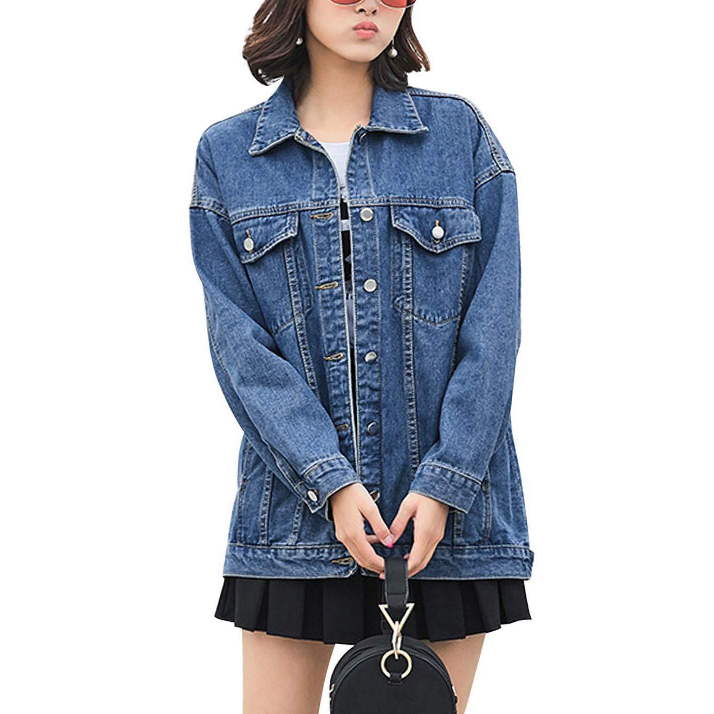 Women Denim Jacket Ladies Casual Slim Plus Size Windbreaker Woman S темно-синього кольору
Women Denim Jacket Ladies Casual Slim Plus Size Windbreaker Woman S темно-синього кольору