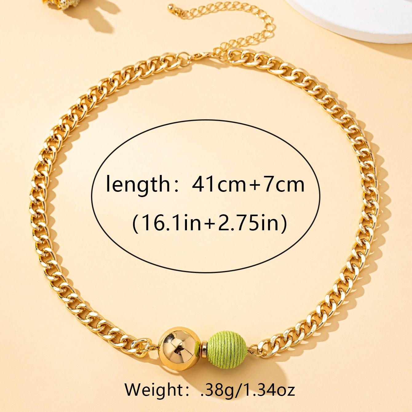 A Women s Chain Necklace, Fashionable and Simple, with Beads Woven in Various Colors to Choose From, Suitable for Daily Wear and Vacation Wear зелений
A Women s Chain Necklace, Fashionable and Simple, with Beads Woven in Various Colors to Choose From, Suitable for Daily Wear and Vacation Wear зелений