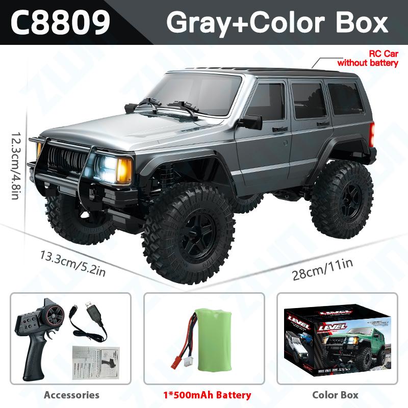 C8801 C8809 1/18 RC Car 2.4G Remote Control Crawler 4WD Electric Climbing Led Off-Road Model Cars Toys for Children
C8801 C8809 1/18 RC Car 2.4G Remote Control Crawler 4WD Electric Climbing Led Off-Road Model Cars Toys for Children