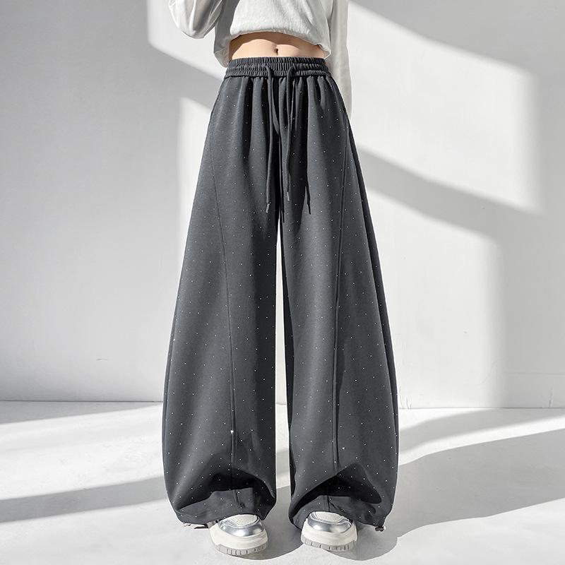 Spring 2026 Rhinestone Wide-Leg Bent & Banana Sports Pants for Women S сірий колір
Spring 2026 Rhinestone Wide-Leg Bent & Banana Sports Pants for Women S сірий колір
