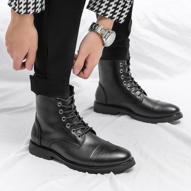 Men s platform casual Martin boots high-top heightening leather boots autumn and winter new trendy retro locomotive men s boots 46
Men s platform casual Martin boots high-top heightening leather boots autumn and winter new trendy retro locomotive men s boots 46