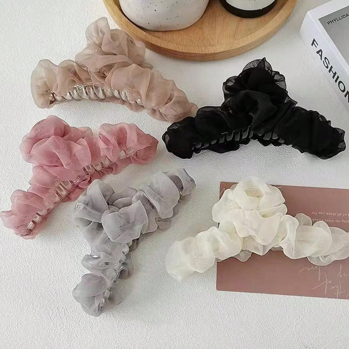 1/2/3/pcs multicolored women s super fairy pleated chiffon grip clip, back of the head, back of the brain, and disheveled hair
1/2/3/pcs multicolored women s super fairy pleated chiffon grip clip, back of the head, back of the brain, and disheveled hair