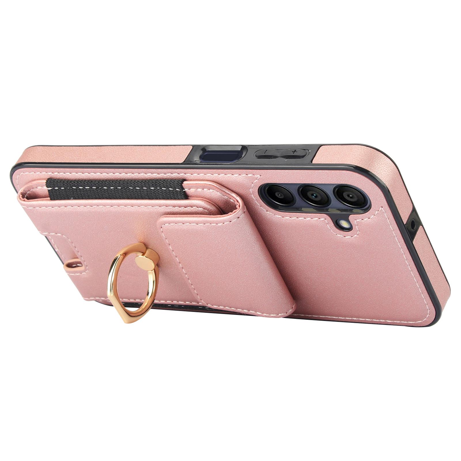 For Samsung Galaxy A15 4G/A15 5G Case Ring Kickstand Leather+TPU Cover with Card Holder Rose Gold
For Samsung Galaxy A15 4G/A15 5G Case Ring Kickstand Leather+TPU Cover with Card Holder Rose Gold