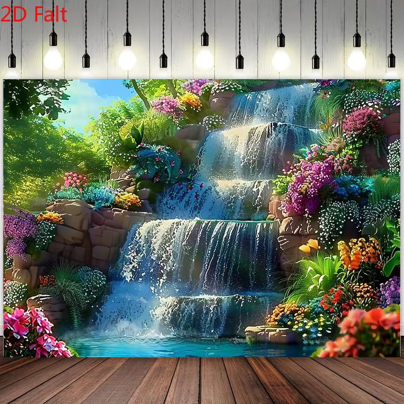 2D Vibrant Waterfall Garden Background for Themed Parties and Events 47.2x31.5inch/120*80cm
2D Vibrant Waterfall Garden Background for Themed Parties and Events 47.2x31.5inch/120*80cm