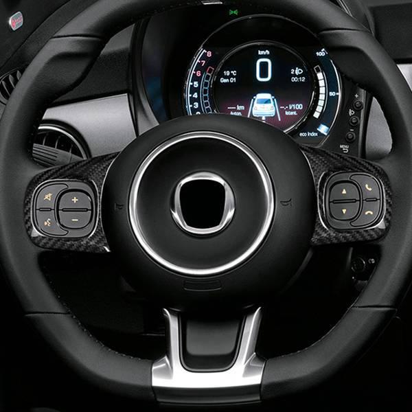 Carbon Fiber Steering Wheel Button Frame Stickers for Fiat 500 (2020-2023), 1 Pair None
Carbon Fiber Steering Wheel Button Frame Stickers for Fiat 500 (2020-2023), 1 Pair None