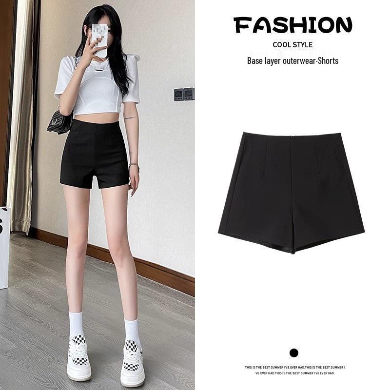 Women s High-Waisted Sexy Black Shorts - Slimming Korean Style, Petite Fit, Polyester, Spring/Summer Collection. Large
Women s High-Waisted Sexy Black Shorts - Slimming Korean Style, Petite Fit, Polyester, Spring/Summer Collection. Large