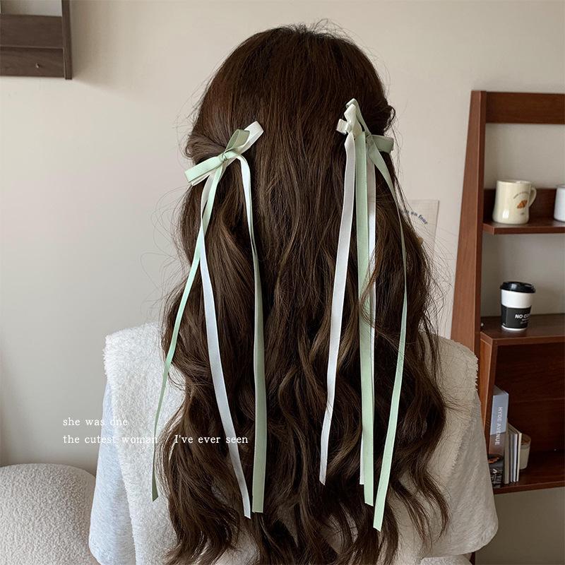 Korean Ballet Style Ribbon Bow Hair Clip with Tassels - Large Double Layer Duckbill Clip Headwear for Girls.
Korean Ballet Style Ribbon Bow Hair Clip with Tassels - Large Double Layer Duckbill Clip Headwear for Girls.