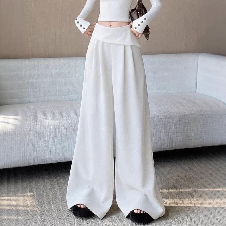 Women s High-Waisted Wide-Leg Pants with White Cuff Design - Spring/Summer Fashion Extra Large білий
Women s High-Waisted Wide-Leg Pants with White Cuff Design - Spring/Summer Fashion Extra Large білий