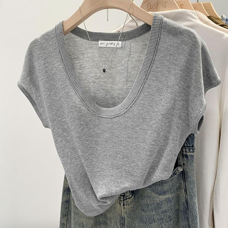 Женская одежда Лето 2024 Новые Все сочетающиеся Однотонные Модные Минималистичные Футболки с круглым вырезом и коротким рукавом Облегающие Трикотажные Топы XXXL серый
Женская одежда Лето 2024 Новые Все сочетающиеся Однотонные Модные Минималистичные Футболки с круглым вырезом и коротким рукавом Облегающие Трикотажные Топы XXXL серый